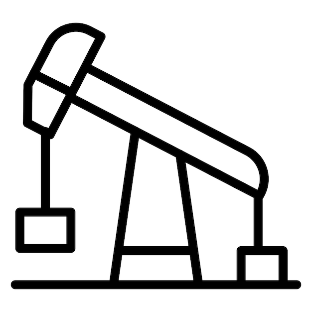 Imagen vectorial del icono de la industria del petróleo Se puede utilizar para la fabricación