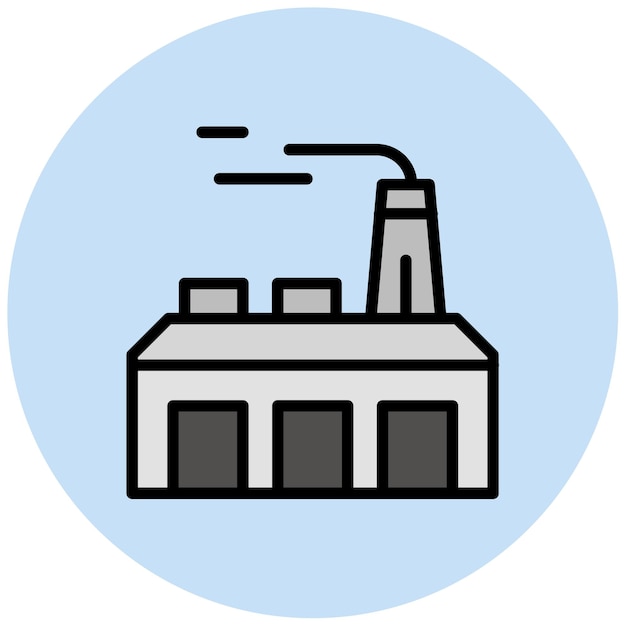 Imagen vectorial del icono de la industria Se puede utilizar para la fabricación