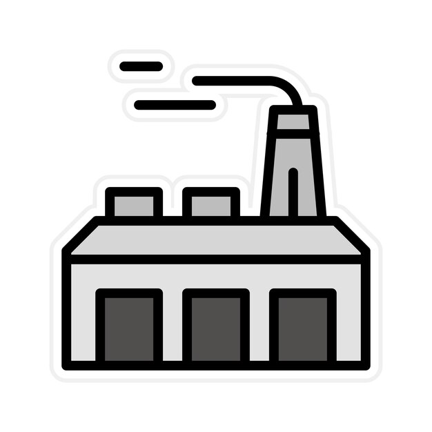 Imagen vectorial del icono de la industria Se puede utilizar para la fabricación