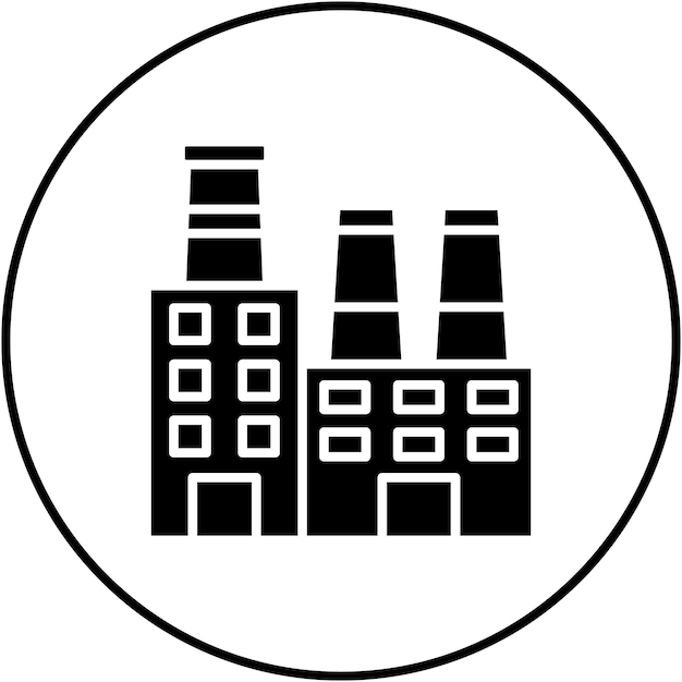La imagen vectorial del icono de la industria se puede utilizar para Smart City