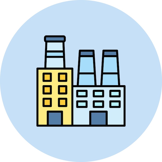 La imagen vectorial del icono de la industria se puede utilizar para Smart City