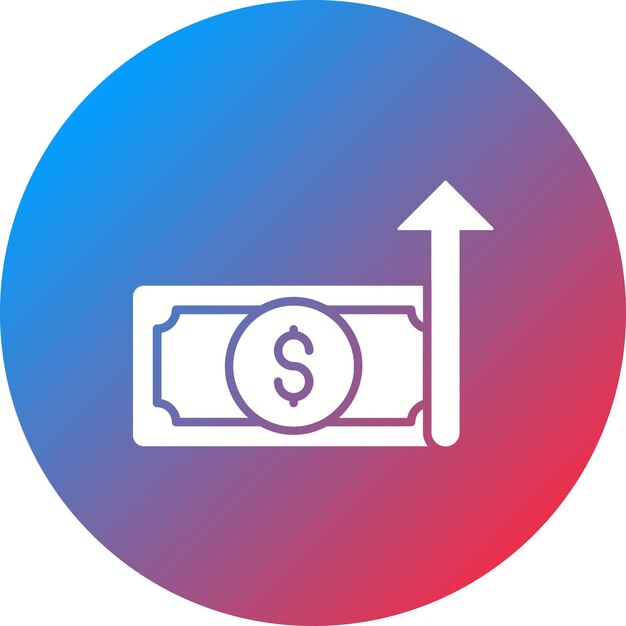 Imagen vectorial del icono de la inflación Se puede utilizar para invertir