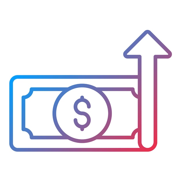Imagen vectorial del icono de la inflación Se puede utilizar para invertir