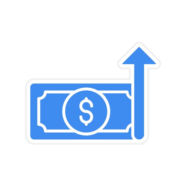 Imagen vectorial del icono de la inflación Se puede utilizar para invertir