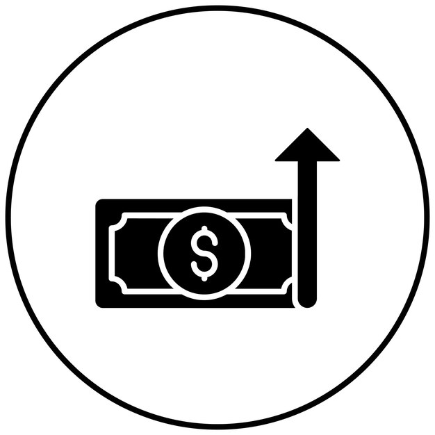 Imagen vectorial del icono de la inflación Se puede utilizar para invertir