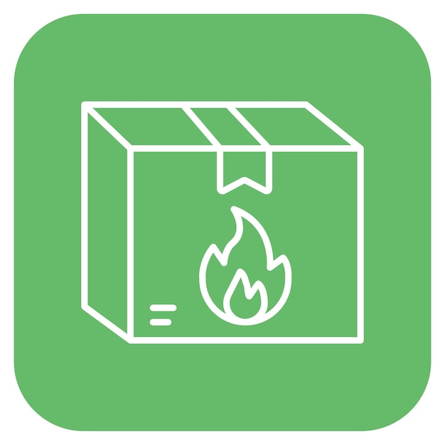 Imagen vectorial de icono inflamable Se puede utilizar para el envío