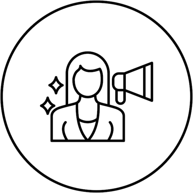 Imagen vectorial del icono de Influencer Marketing Se puede usar para Influencer marketing