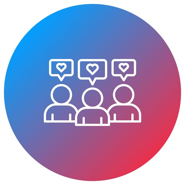 Imagen vectorial del icono de influencers Se puede utilizar para la tecnología de marketing