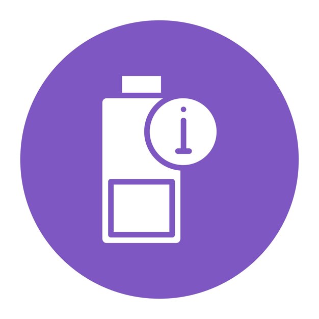Imagen vectorial del icono de información de la batería Se puede utilizar para la batería y la energía