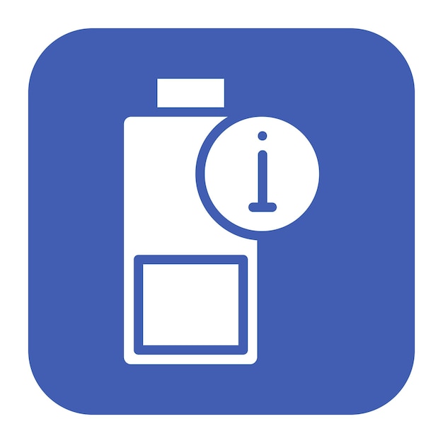 Imagen vectorial del icono de información de la batería Se puede utilizar para la batería y la energía