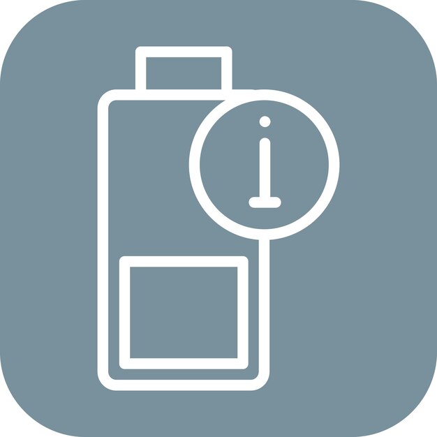 Imagen vectorial del icono de información de la batería Se puede utilizar para la batería y la energía