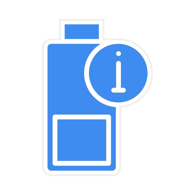Imagen vectorial del icono de información de la batería Se puede utilizar para la batería y la energía