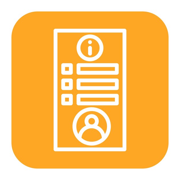 Imagen vectorial del icono de información del empleado Se puede utilizar para la gestión del personal