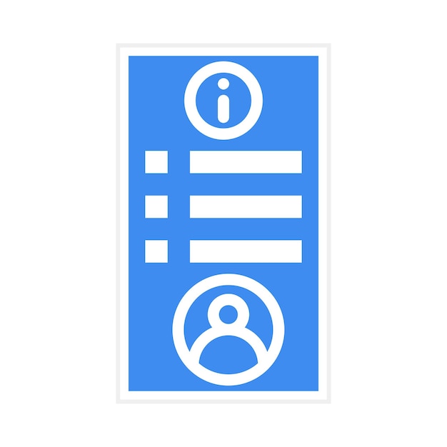 Imagen vectorial del icono de información del empleado Se puede utilizar para la gestión del personal