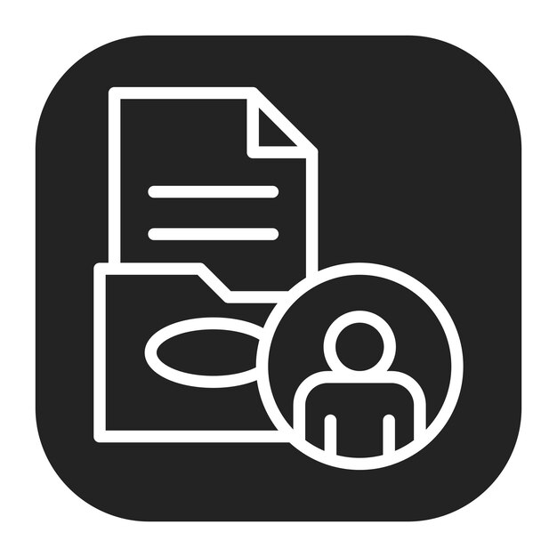 Imagen vectorial de icono de información personal Puede utilizarse para el currículum vitae
