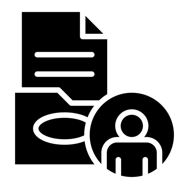 Imagen vectorial de icono de información personal Puede utilizarse para el currículum vitae