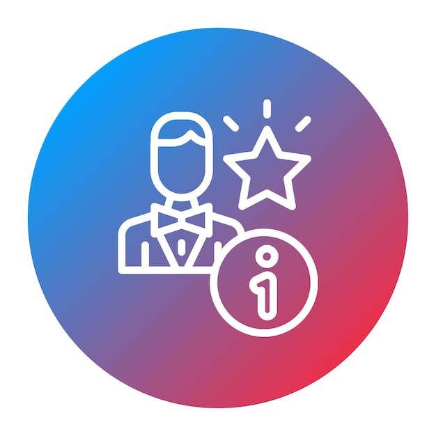 La imagen vectorial del icono de información se puede utilizar para el liderazgo de pensamiento