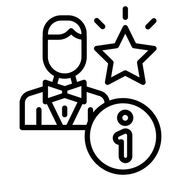 La imagen vectorial del icono de información se puede utilizar para el liderazgo de pensamiento