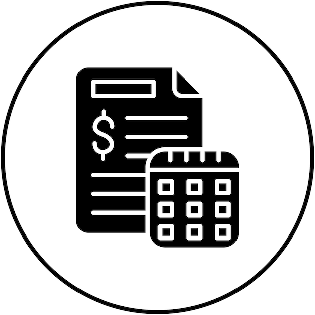 Imagen vectorial del icono del informe anual Se puede utilizar para la contabilidad