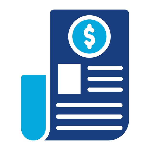 Imagen vectorial del icono del informe de Backer Se puede utilizar para el crowdfunding