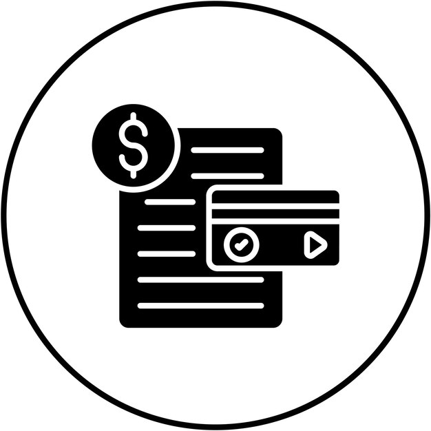 Imagen vectorial del icono del Informe de Crédito Empresarial Se puede utilizar para Finanzas