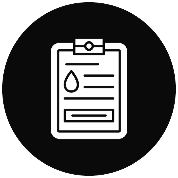 Imagen vectorial del icono del informe de datos de petróleo Se puede utilizar para la industria de la gasolina