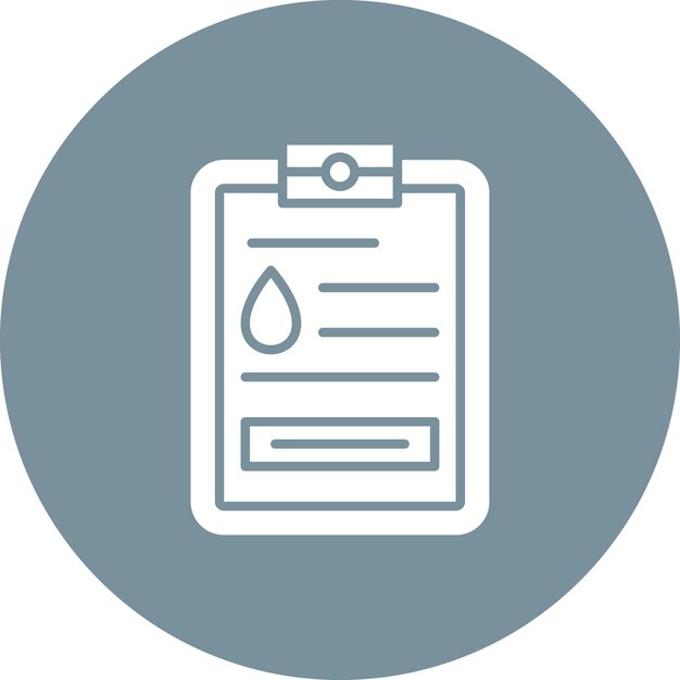 Imagen vectorial del icono del informe de datos de petróleo Se puede utilizar para la industria de la gasolina