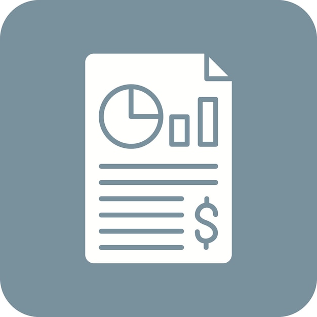Imagen vectorial del icono del informe empresarial Se puede utilizar para negocios y finanzas