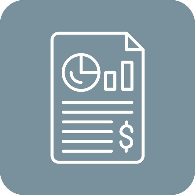 Imagen vectorial del icono del informe empresarial Se puede utilizar para negocios y finanzas