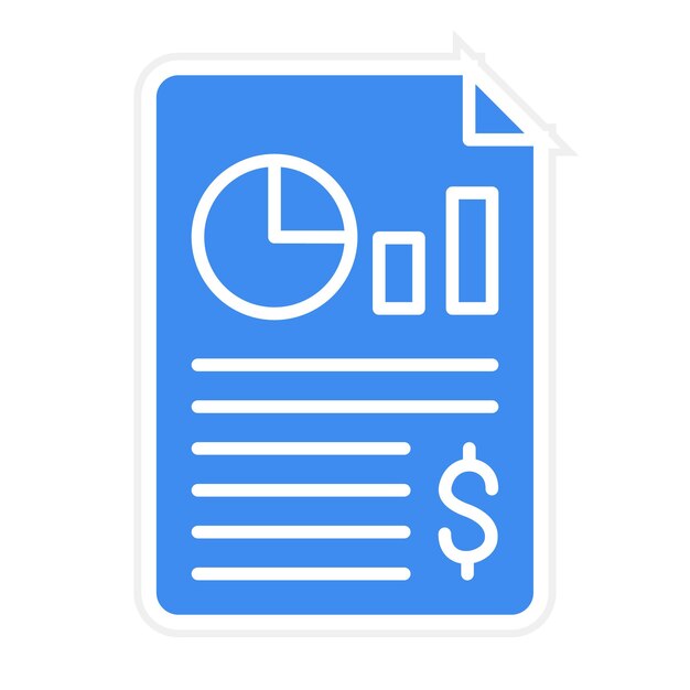 Imagen vectorial del icono del informe empresarial Se puede utilizar para negocios y finanzas
