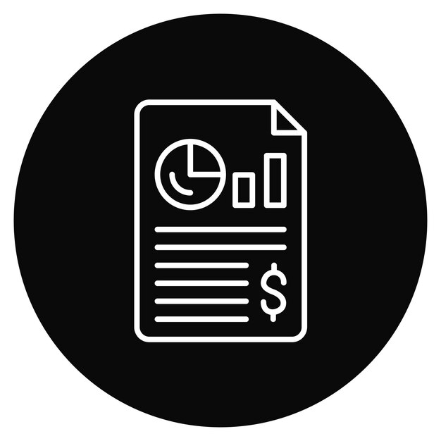 Imagen vectorial del icono del informe empresarial Se puede utilizar para negocios y finanzas