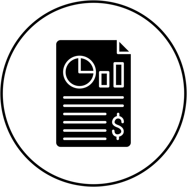 Imagen vectorial del icono del informe empresarial Se puede utilizar para negocios y finanzas