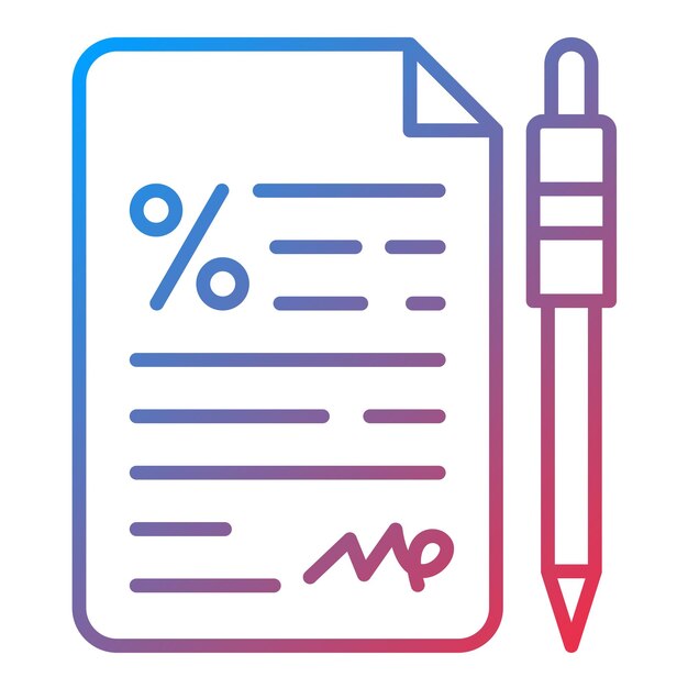 Imagen vectorial del icono del informe de impuestos Se puede utilizar para negocios y oficinas