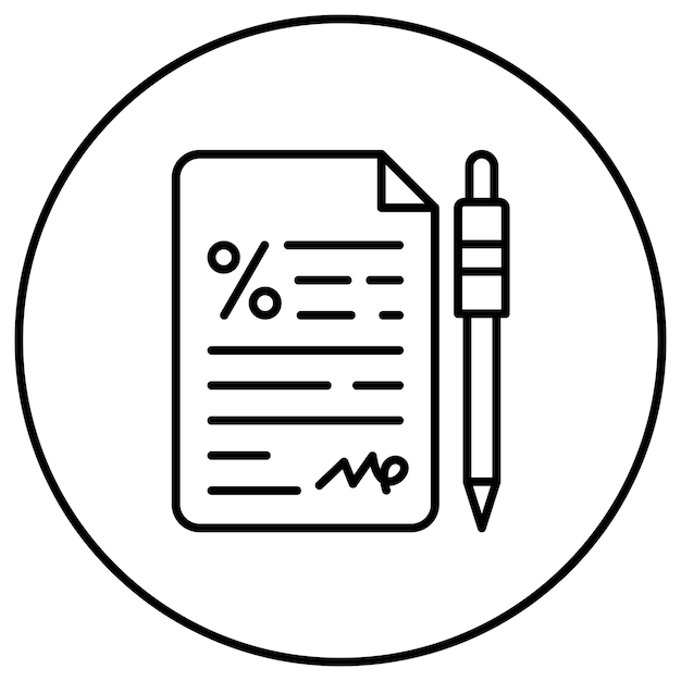 Imagen vectorial del icono del informe de impuestos Se puede utilizar para negocios y oficinas