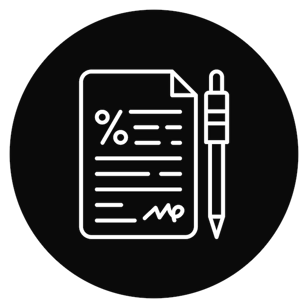 Imagen vectorial del icono del informe de impuestos Se puede utilizar para negocios y oficinas