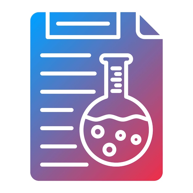 La imagen vectorial del icono del informe de laboratorio se puede utilizar para química