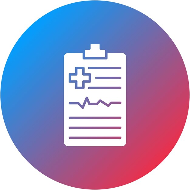 Imagen vectorial de icono de informe médico Se puede utilizar para Farmacia