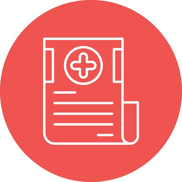 Imagen vectorial de icono de informe médico Se puede utilizar para Medicina I