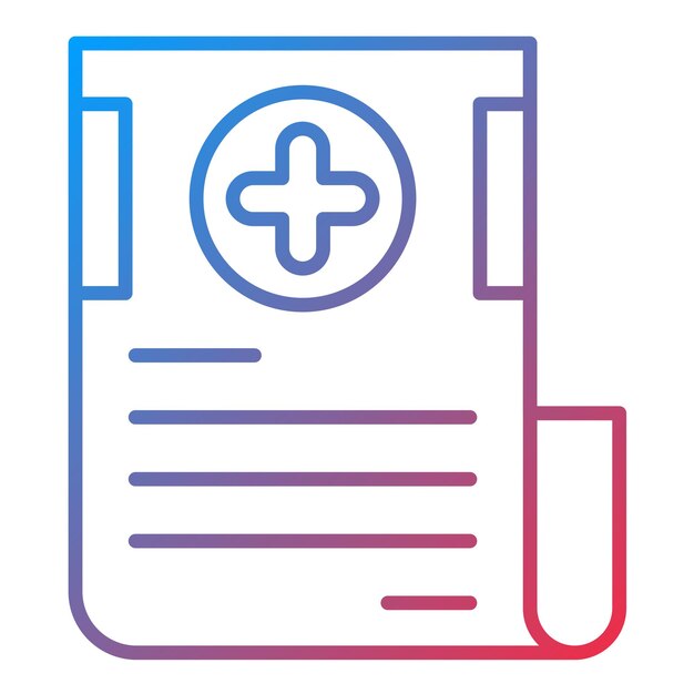 Imagen vectorial de icono de informe médico Se puede utilizar para Medicina I