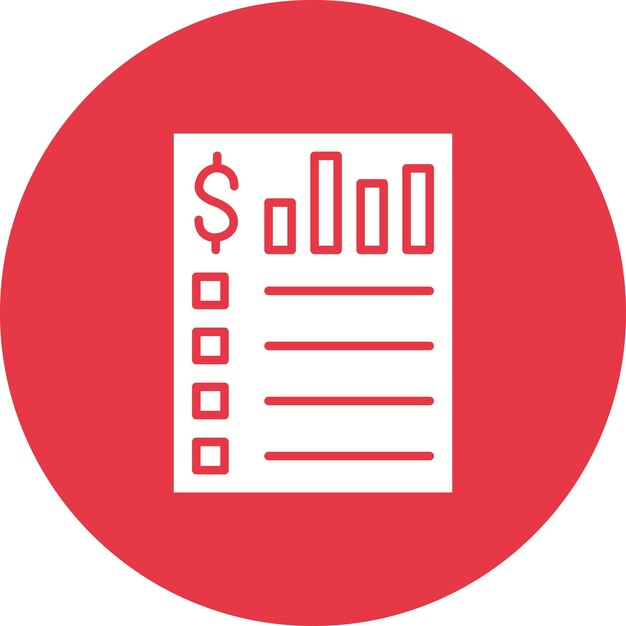 Imagen vectorial del icono del informe del mercado de valores Se puede utilizar para negocios