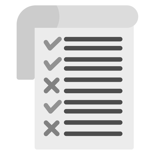 Imagen vectorial del icono del informe de prueba Puede utilizarse para la garantía de calidad