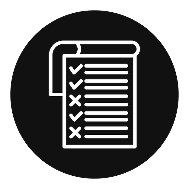 Imagen vectorial del icono del informe de prueba Puede utilizarse para la garantía de calidad