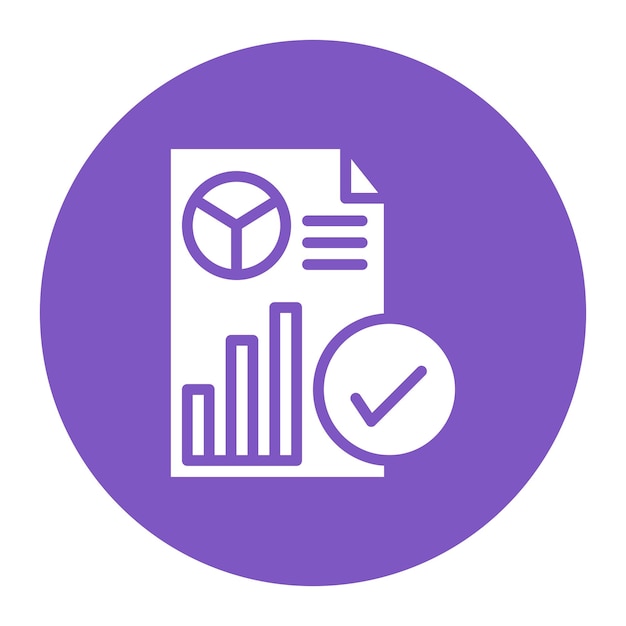 Imagen vectorial del icono de informe Se puede utilizar para Business Analytics