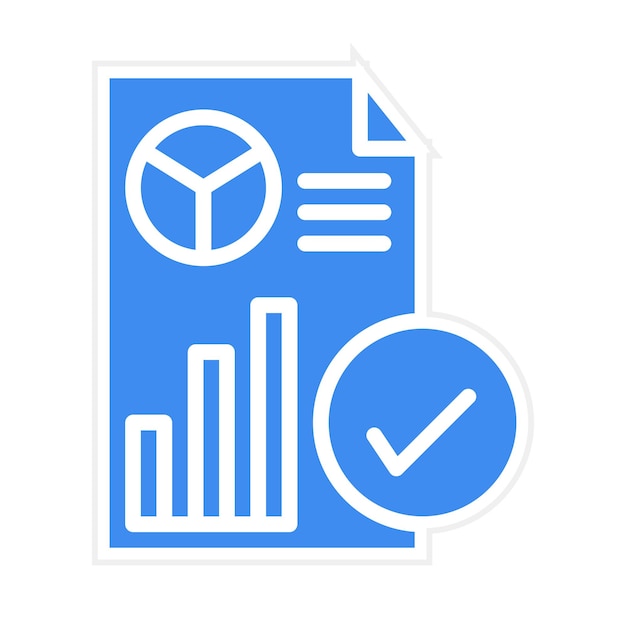 Imagen vectorial del icono de informe Se puede utilizar para Business Analytics