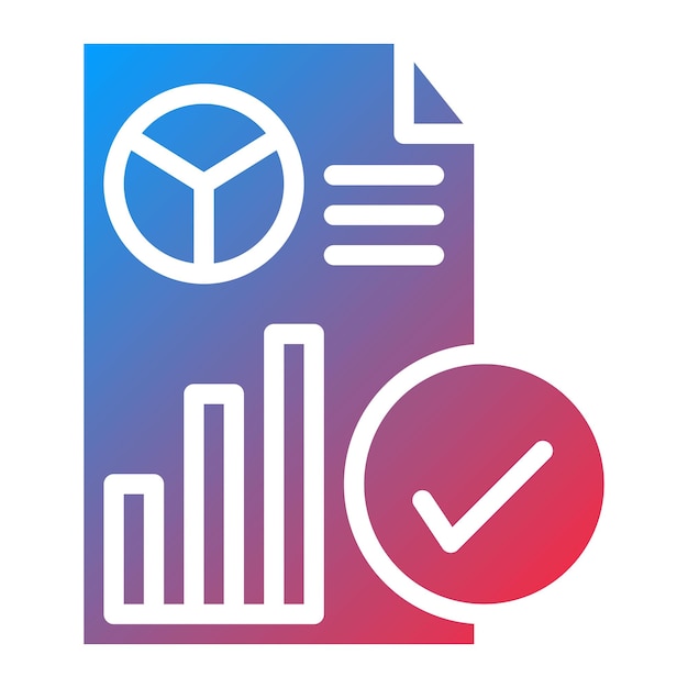 Imagen vectorial del icono de informe Se puede utilizar para Business Analytics