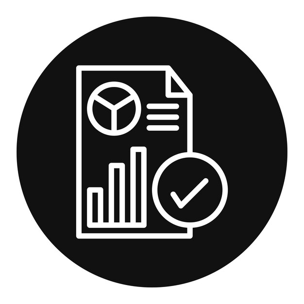 Imagen vectorial del icono de informe Se puede utilizar para Business Analytics