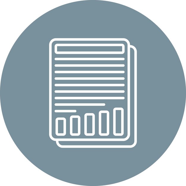 Imagen vectorial del icono del informe Se puede utilizar para la gestión empresarial