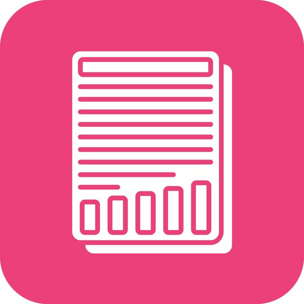 Imagen vectorial del icono del informe Se puede utilizar para la gestión empresarial