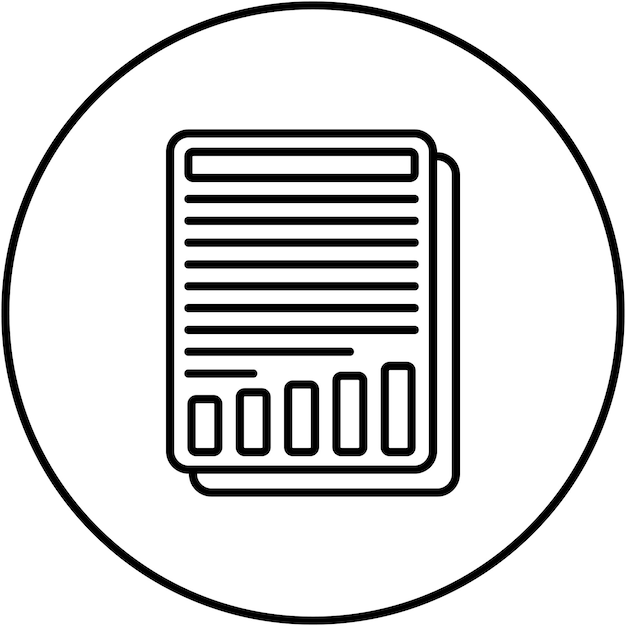 Imagen vectorial del icono del informe Se puede utilizar para la gestión empresarial