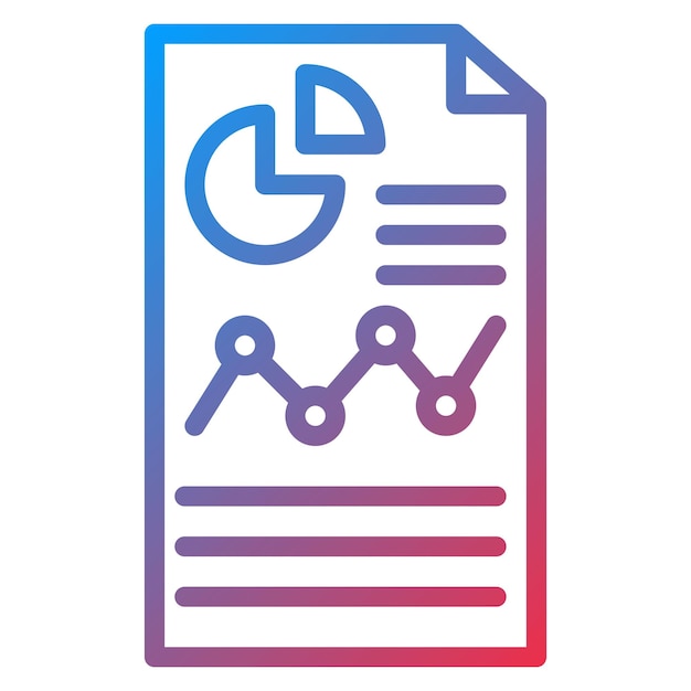 Imagen vectorial del icono del informe Se puede utilizar para la investigación de mercado